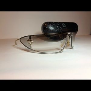 Versace Clear Wrap Around Sunglasses